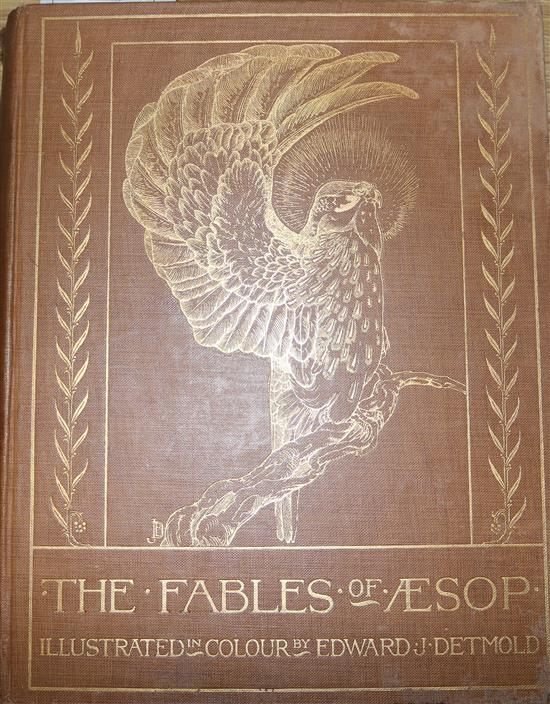Aesop - Fables, illustrated by Edward J. Detmold, original cloth, with 23 colour plates tipped in, London [1909]